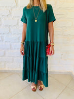 Green Tiered City Dress
