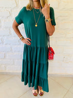 Green Tiered City Dress