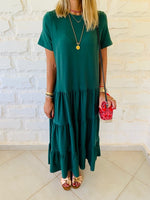 Green Tiered City Dress