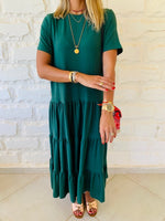 Green Tiered City Dress