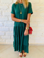Green Tiered City Dress
