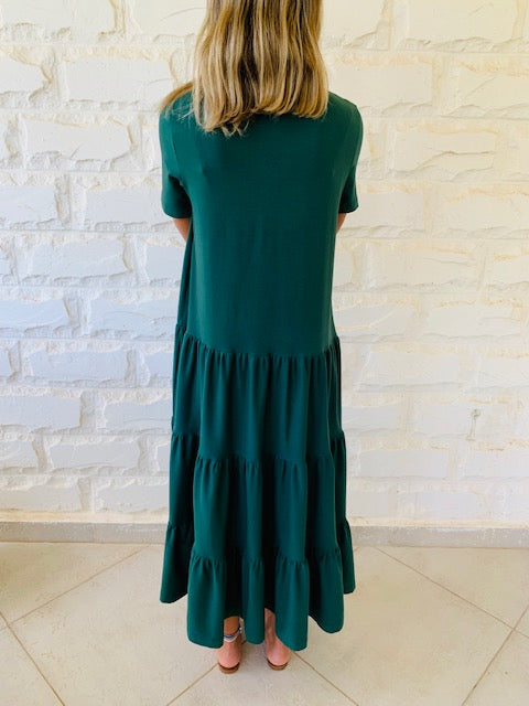 Green Tiered City Dress