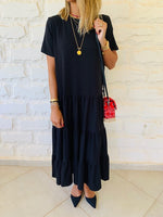 Black Tiered City Dress