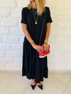 Black Tiered City Dress