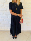 Black Tiered City Dress