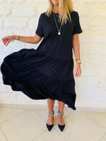 Black Tiered City Dress