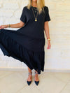 Black Tiered City Dress