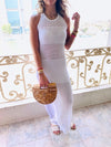 White Goddess Crochet Beach Dress