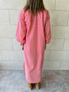 Red Zigzag Shirt Dress