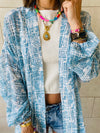 Blue Luxe Embroidery Kimono