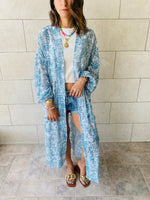 Blue Luxe Embroidery Kimono