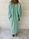Green Zigzag Shirt Dress